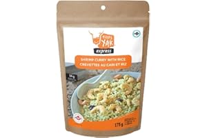 Happy Yak Shrimp Curry with Rice (Pack of 3) | Freeze Dried Backpacking & Camping Food | Survival & Emergency Food | Entree M