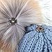 FURTALK Womens Girls Winter Fur Hat Real Large Raccoon Fur Pom Pom Beanie Winter Hats