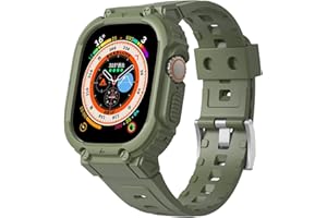 VeveXiao Case with Band Compatible with Apple Watch Ultra 49mm band with Case, Bumper Case Rugged Protective Case with Strap Bands for iWatch Ultra 49mm Mens Womens Strap