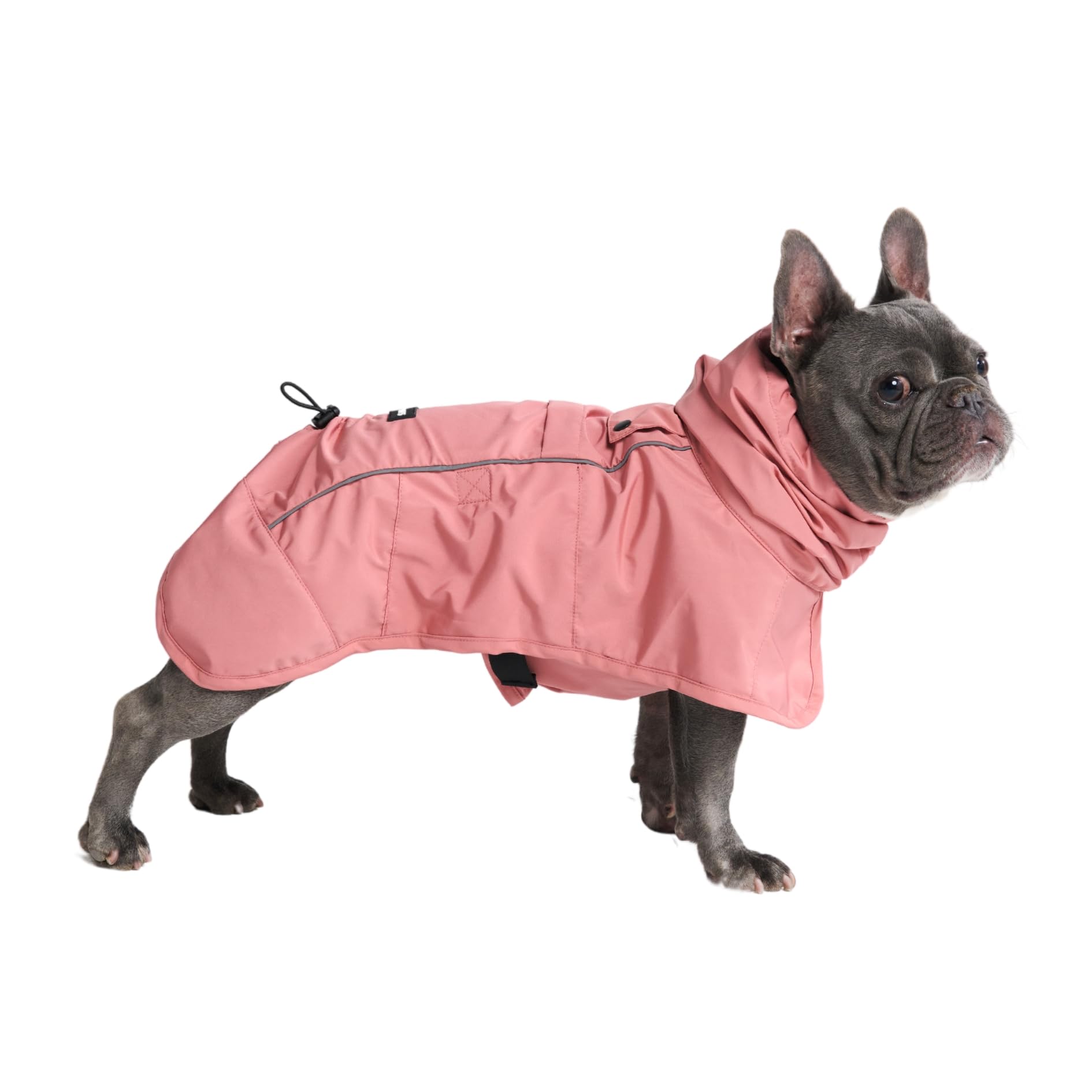 Spark Paws Dog Raincoat, Waterproof Windproof Rain Jacket, For Small Medium Large Extra Large Dogs, Reflective Breathable Full-body Coverage Dry Suit - Sea Pink, XL