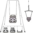 Taleco Gear 2 in 1 Toddler Swing ＆ Jumper, Swing Set for Indoor/Outdoor, Baby Jumpers and Bouncers, Easy to Assemble & Store, Suitable for Children 6 Months and Older（Black）