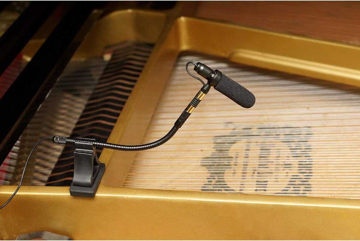 AV-JEFES PMM19B-SH4-PA Piano Clip-On Musical Instrument Microphone for Shure Wireless Microphone and Phantom Power Input: Home Audio & Theater