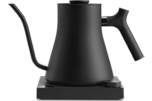 Fellow Stagg EKG Pro Gooseneck Electric Kettle, Brew Timer, 0.9 Liter | To-the-Degree Temp Control, Color LCD, Temp Hold, Stainless Steel, for Pour-Over Coffee & Tea, Quick Heating, Matte Black