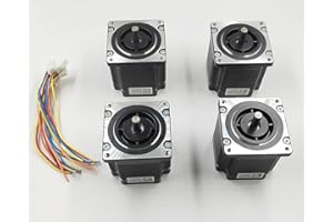 HOBBYUNLIMITED 4pcs Nema 23 Stepper Motor 2.8A 1.26Nm (179oz.in) 56mm Length for CNC Mill Lathe Router
