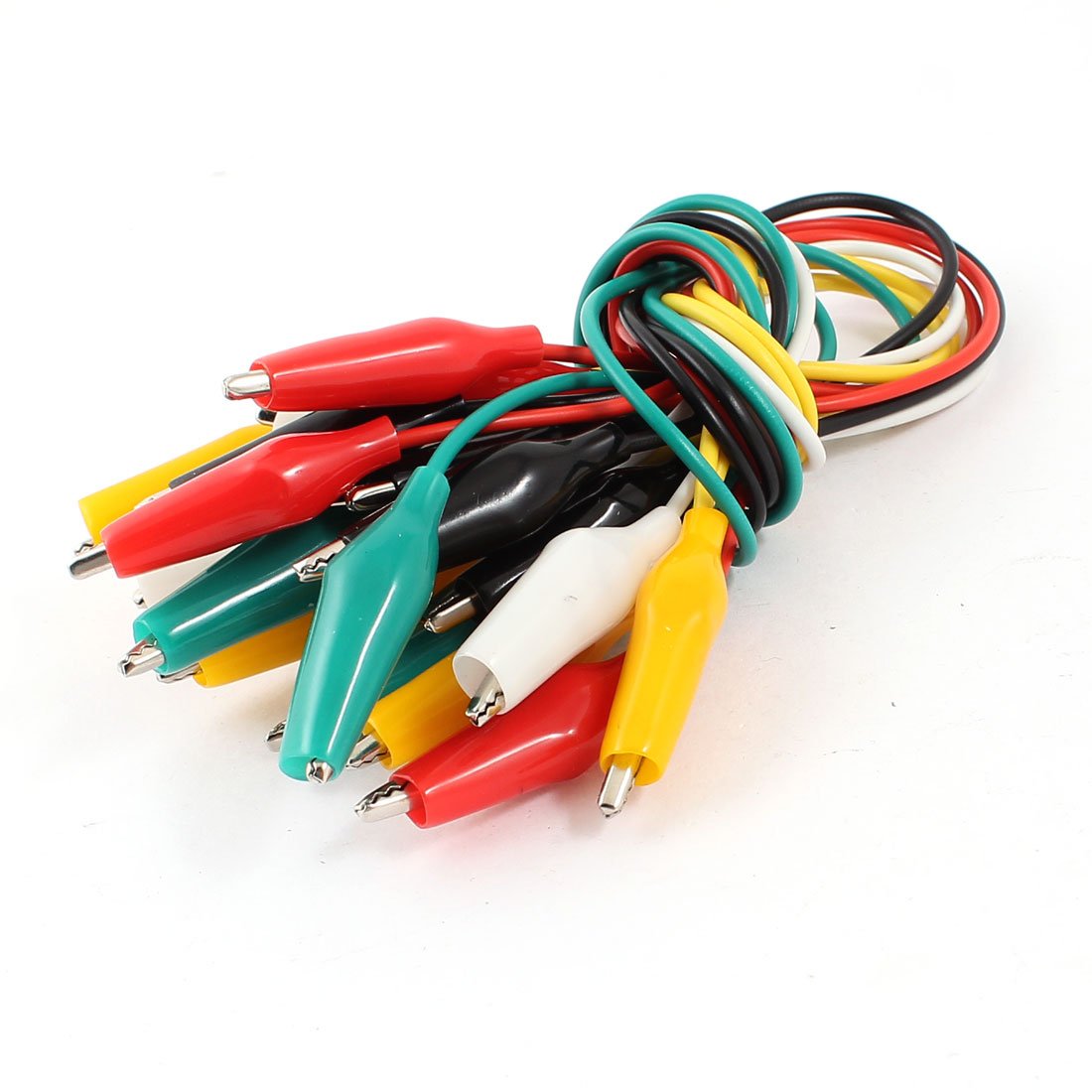 Sourcingmap 10Pcs Double End Test Leads Alligator Crocodile Clip Jumper Wire 30cm