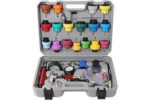 Wenzhon Radiator Pressure Tester Kit, Coolant Pressure Tester and Vacuum Refill Kit for Automotive Cooling System Water Tank Leakage Detection (Universal Fit 28PCS)