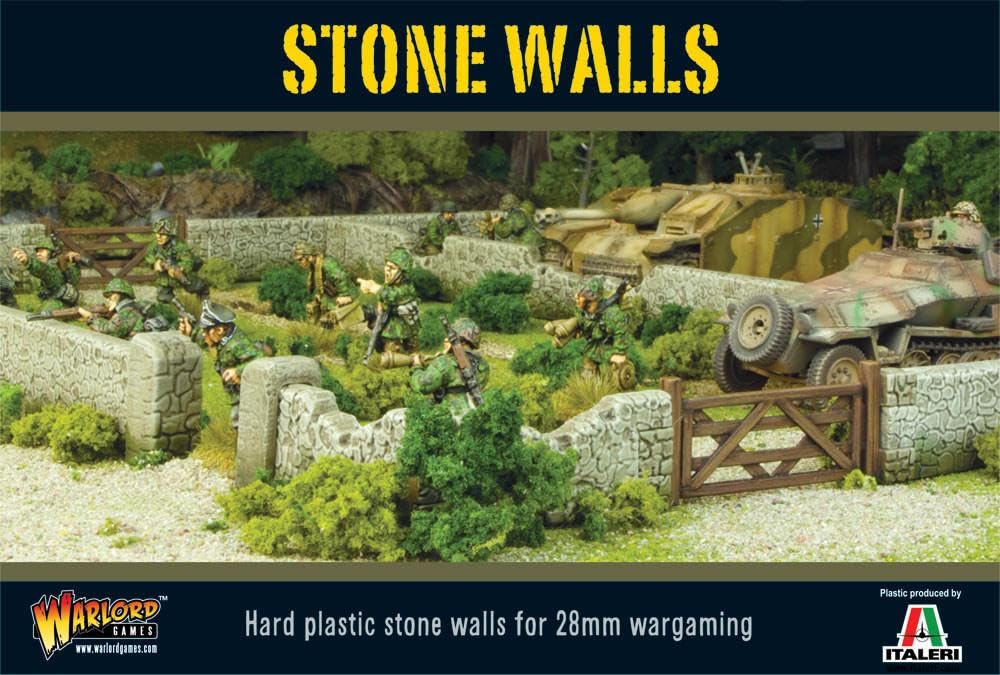 Warlord Games Stone Walls, Tabletop Model Plastic Scenery for Wargames