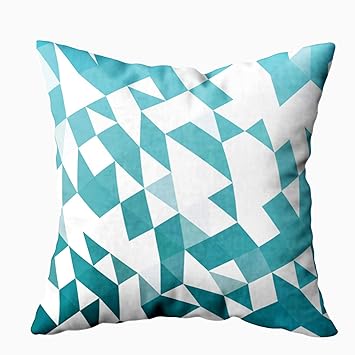 Amazon Com Musesh Outdoor Pillow Covers Light Blue Polygonal