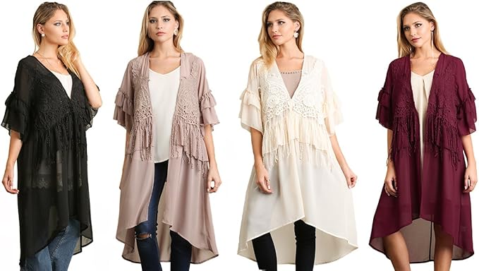 maxi lace cardigan