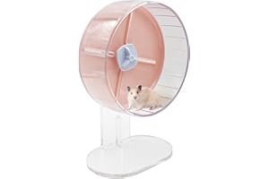 HAMILEDYI Hamster Silent Exercise Wheel Quiet Spinning Candy-Color Running Wheels with Height-Adjustable Stand for Hamster Gerbils Dwarf Hamster Mice Rat Teddy Hamster