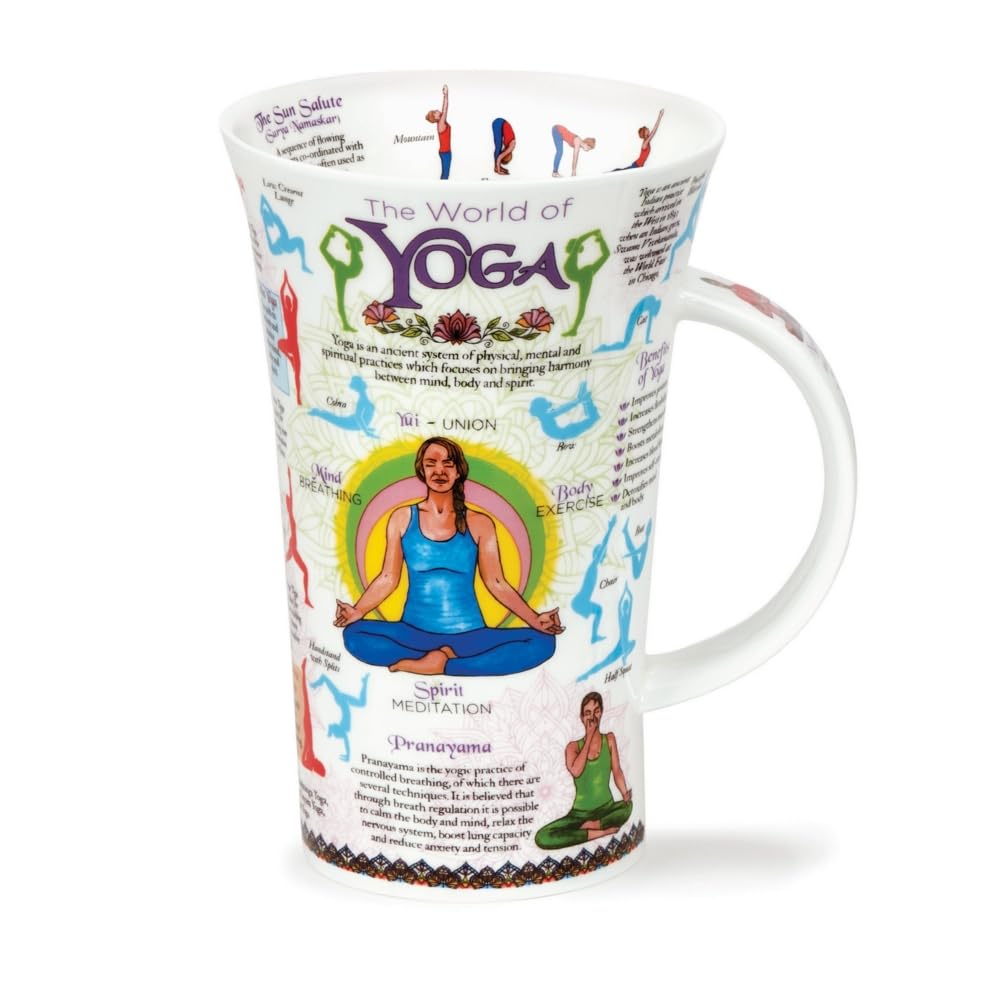 Dunoon Glencoe 0.5 Litre Fine Bone China Mug World of Yoga