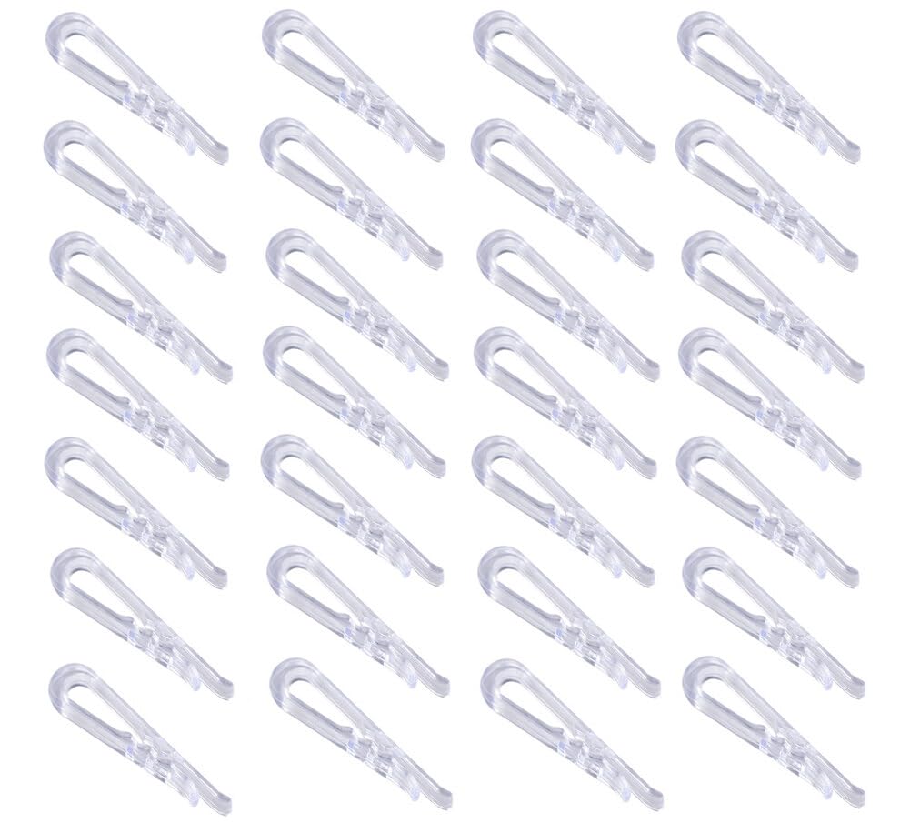 50PCS U Shape Clear Plastic Alligator Clips Shirt Folding Clips Durable Garment Clips with Teeth Clothes for Ties Socks Pants Shirts