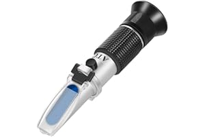 V·RESOURCING Honey Refractometer,V-Resourcing Hand Held Be'(Baume)/Brix/Water Refractometer for Honey Test,Tri-Scale (Baume:38-43°;Brix:58-92%;Water:12-27%)