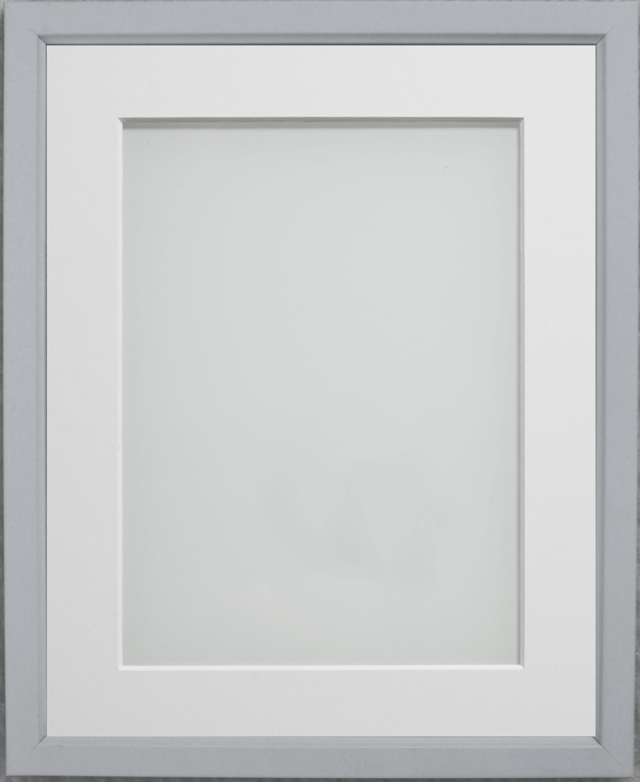 Frame Company Drayton Range 12 x 10-inch Grey Picture Photo Frame with White Mount For Image Size 9 x 7-inch