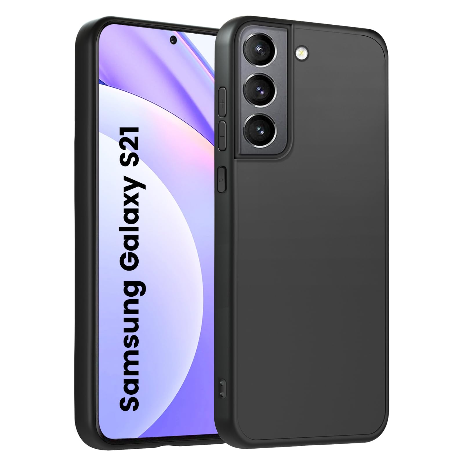 Photo 1 of HuwaiH Case for Samsung Galaxy S21, Shockproof Anti-Scratch, Anti-Fingerprint, Upgraded Camera Protection, Non-Slip Phone Case for Galaxy S21, Black