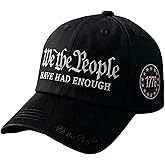 PMSFBOYP We The People Have Had Enough Baseball Cap,1776 Star Badge Adjustable Hat for Men Women,Patriotic Themed Cotton Cap
