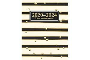 5 year monthly planner 2020-2024: 60 Months Calendar with Federal Holidays | Appointment Notebook | Agenda Schedule Organizer Logbook | Inspirational ... Nifty Lined Print With Golden Glitter)
