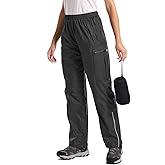 Women's Rain Pants Waterproof Hiking Pants Windproof Lightweight Over Pants Outdoor for Golf Fishing Cycling #2089