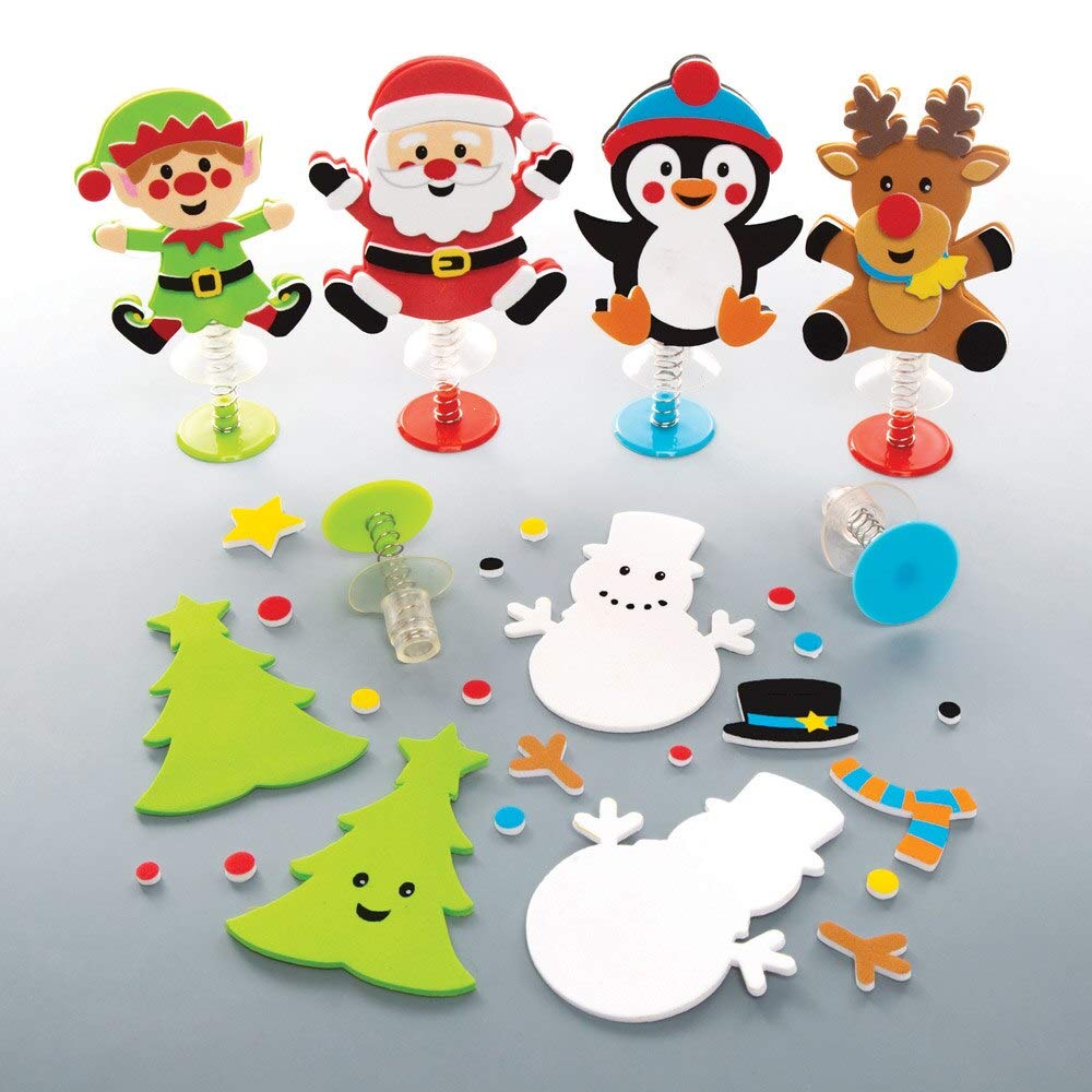 Baker Ross Christmas Jump Pop Up Kits, Festive Arts and Crafts (Pack of 6)