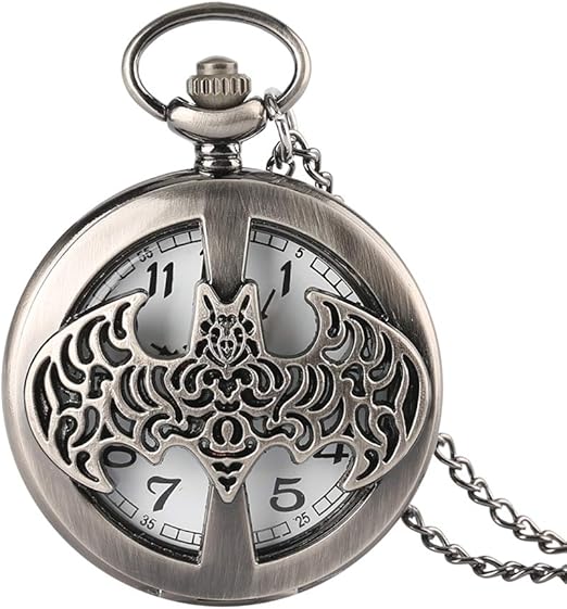Regali Di Natale Per Uomo.Orologio Da Tasca Uomo Batman Design Hollow Carving Orologio Da Tasca Al Quarzo Regali Di Natale Per Uomo Amazon It Orologi