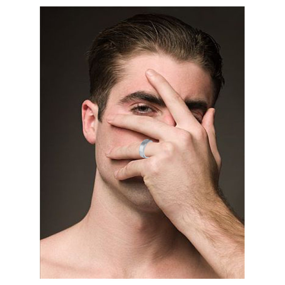 Jeracol Magnetic Ring Titanium Steel Strong Magnet Rings Pain Relief for Arthritis Joint (US Size 10) Sliver