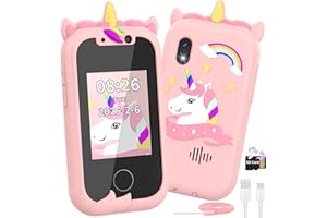 Ashfly Kids Phone,2.4" Kids Smart Phone for Girls with Dual Camera SD Card,Unicorns Christmas Birthday Gifts for Age 3-8 Year