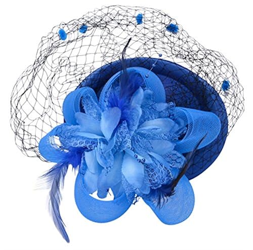 Mini Top Hat Veil Fascinators Hair Clip Headwear Lady Party