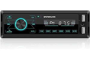Single Din Car Stereo,Single Din Car Radio Receiver with Dual Bluetooth MP3 Player FM Radio Car Stereo,1 Din Car Audio Receiv