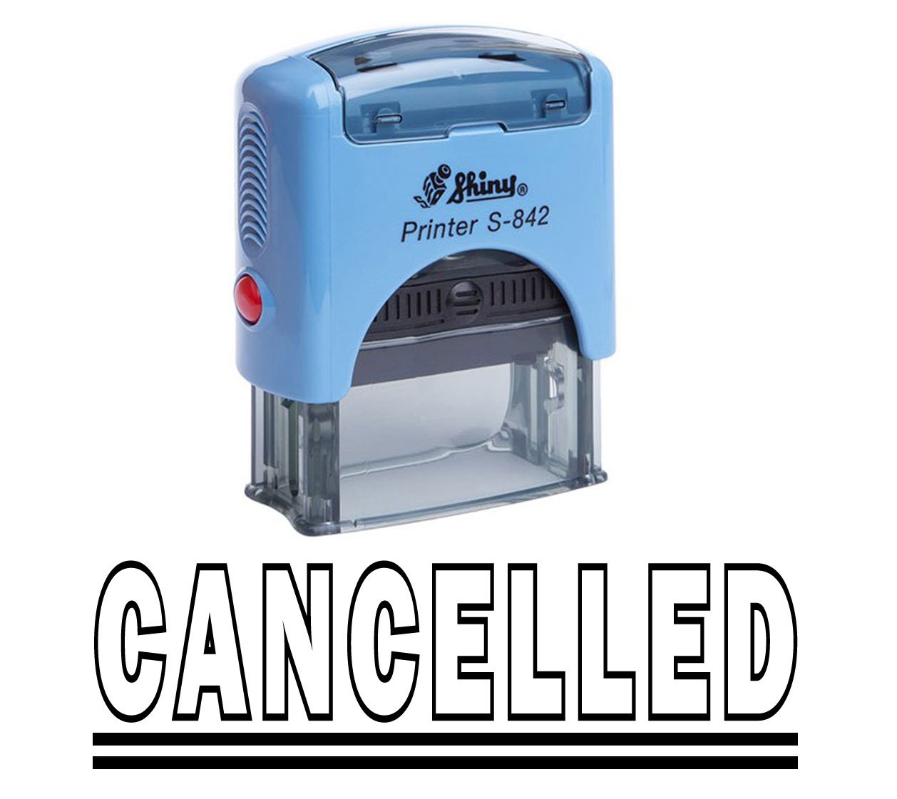 Printtoo Cancelled Self Inking Rubber Stamp Office Stationery Custom Shiny Stamp