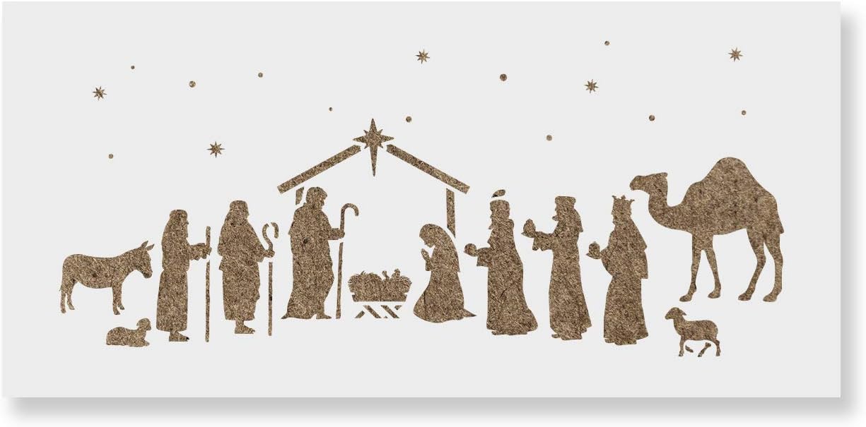 Nativity Stencil DIY Stencils That Work Great for Wood