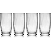 Mikasa Optic Set of 4 Highball Beverage Tall Glasses, 18 Ounce