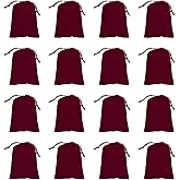 PATIKIL 30 Pcs Velvet Drawstring Bags, 7 x 9 Inch Large Velvet Cloth Jewelry Gift Pouches with Drawstring, Favor Candy Bag Dust Bag for Wedding Birthday Party Christmas, Wine Red