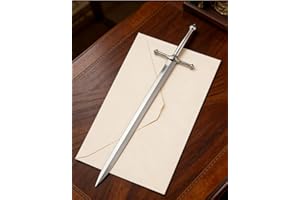 Sword Letter Opener - Vintage Decorative Envelope Slitter & Mail Opener Tool, Ergonomic Grip Handle Paper Knife for Office & 