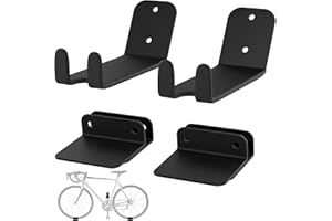 TORACK Wall-mounted Bike Pedal Hanger, Heavy Duty Garage Wall Horizontal Bike Rack, Bike Display Stand for Wall, Holds Up to 70 lbs(Pack of 2)