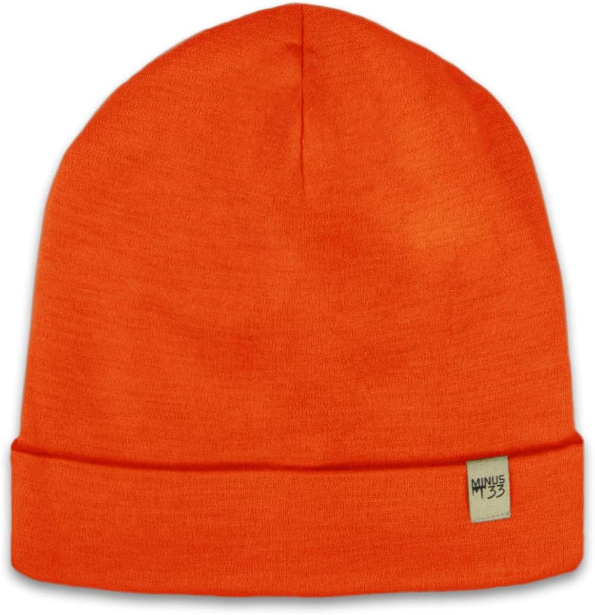 Minus33 Merino Wool Ridge Cuff Beanie Blaze Orange One Size: Clothing