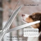 HASHIMOTO Curved Thinning Scissors 23 Teeth 7.0 Inch Lightweight Dog Grooming view 3