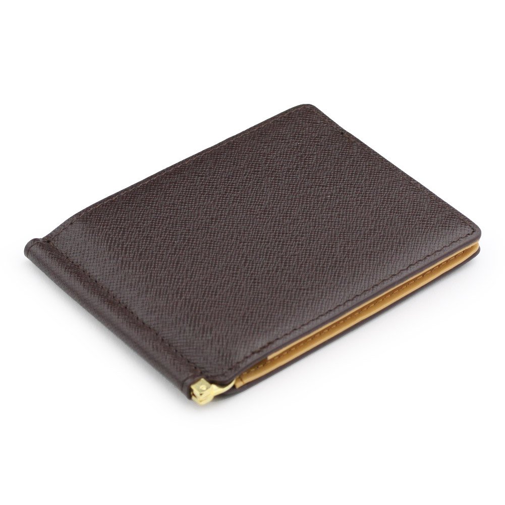 角シボ型押し牛革 チョコ L P 本革 チョコ 札ばさみ アビエス Abies マネークリップ B00484973a マネークリップ おトク情報がいっぱい Rumble Media