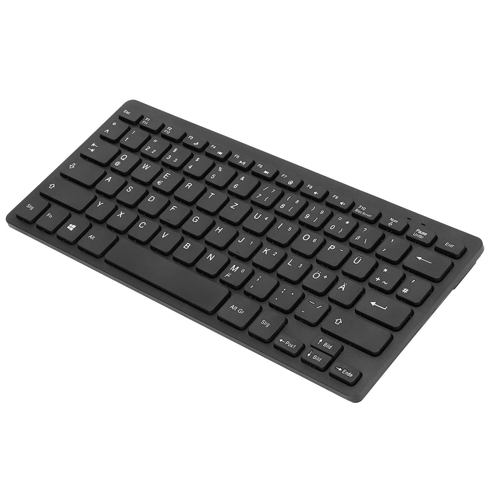 PC 78 Keys Small Language Keyboard, Wired UltraThin Mini Ergonomic Design for Laptops, Russian French German (German)