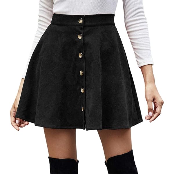 スカート andmary Kika button mini skirt black M ANDMARY】Kika