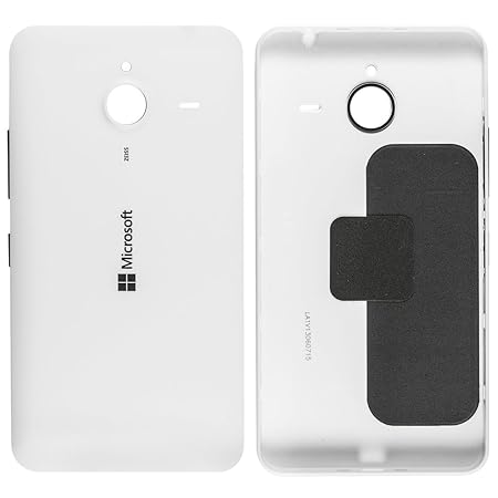 Original Microsoft Akkudeckel white / weiß für Microsoft Lumia 640 XL (Akkufachdeckel, Batterieabdeckung, Rückseite, Back-Cov