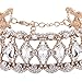 Hunputa Luxury Women Crystal Rhinestone Full Diamonds 3 Layers Collar Wide Choker Necklace Jewelry Gift (Gold)