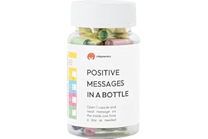 Chippi & Co 50 Positive Messages In A Bottle, Message In A Bottle Kit, Daily Affirmations Motivation Gifts, Stress Relief Gifts, Christmas Gifts For Women, Men, Birthday Gift For Mom