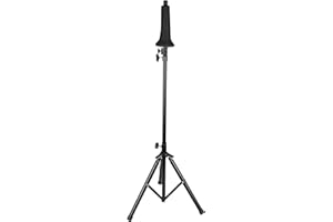 GREESUIT Trombone Stand Portable with Cushioned Bell Mount, Black Finish Height Adjustable 40.94-57.5inch