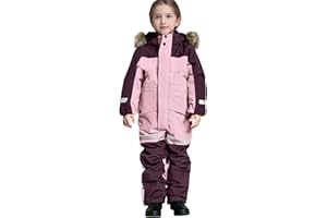 hlysgo Kids Snow Suit Boys Girls One Piece Snowsuit Waterproof Windproof Winter Outdoor Overalls Snowboarding Ski Suits