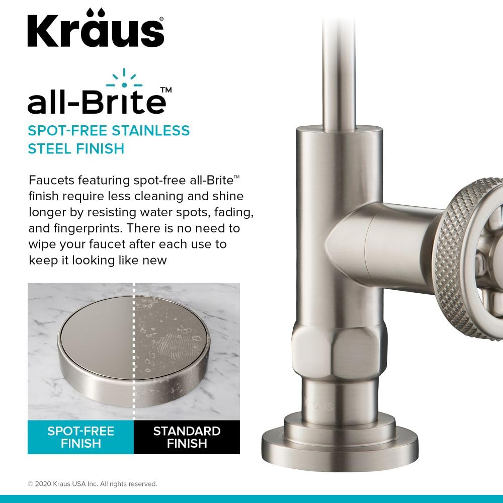 KRAUS Urbix 100% Lead-Free Kitchen Water Filter Faucet in Spot-Free Stainless Steel, FF-101SFS