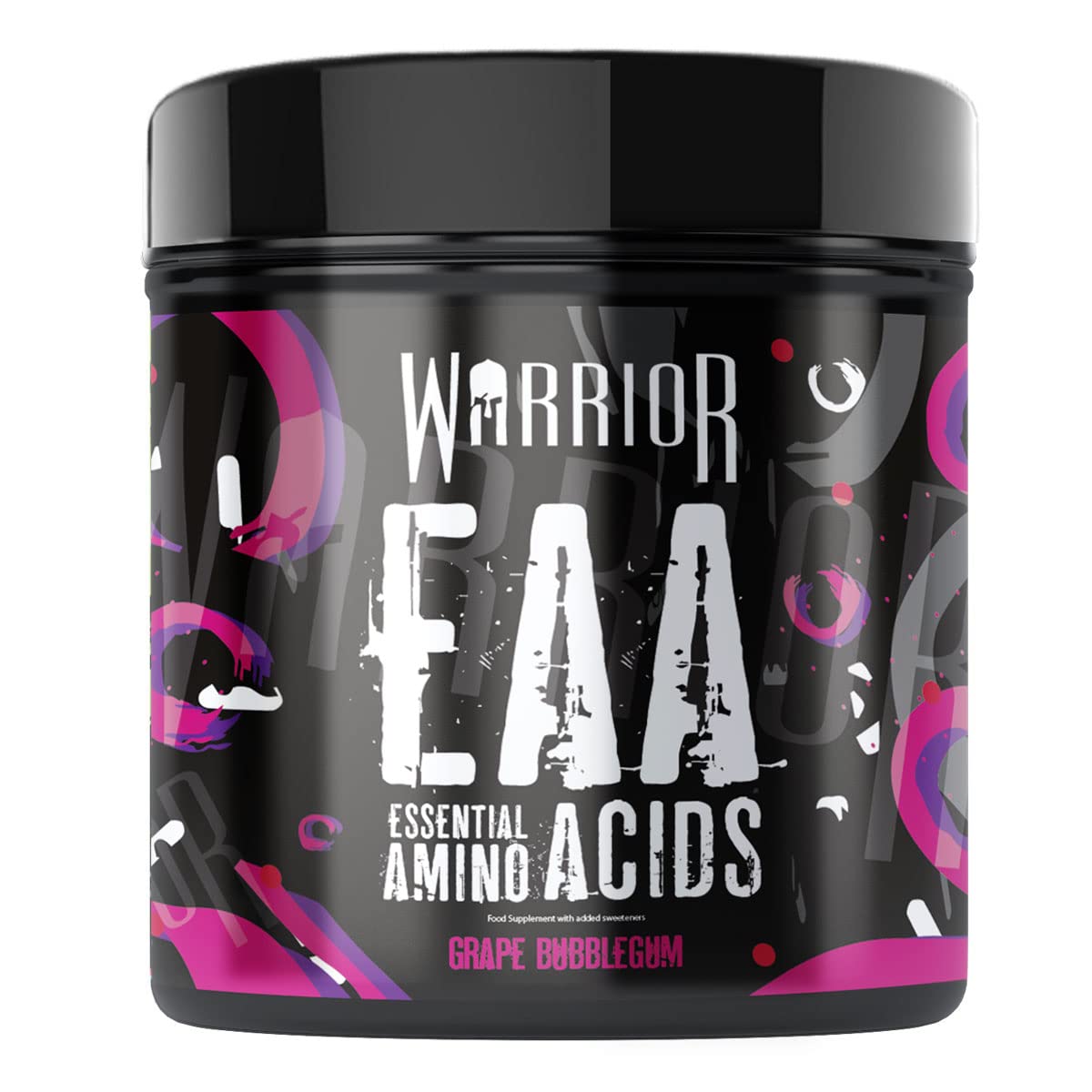 Warrior EAA Amino Acids Powder, 360g – Essential Amino Acid Supplements for Intra Workout & During Exercise, Muscle Post-Training Recovery Drink, EAAs Hydration Support, 30 Servings, Grape Bubblegum