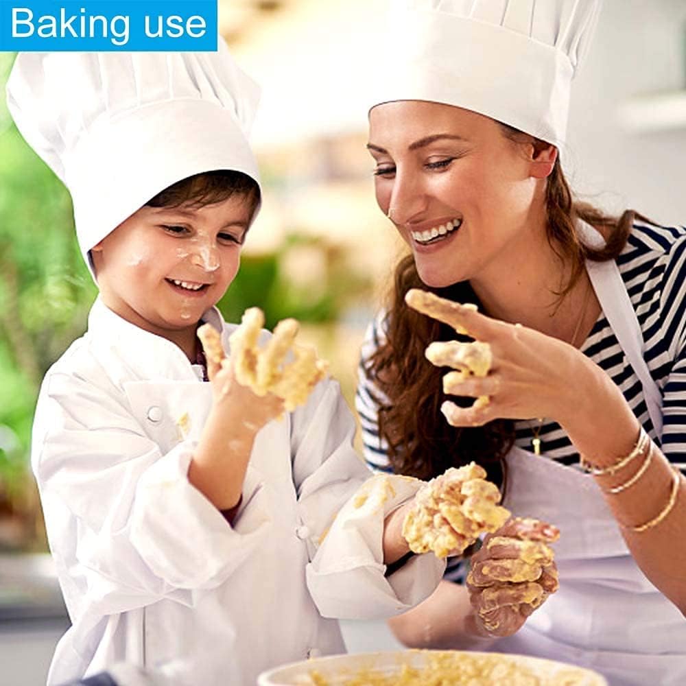 COLIBROX Chef Hat, 2PCS Adult Premium Adjustable Elastic Baker Kitchen Cooking Chef Cap, for Adult/Kids , White: Home & Kitchen