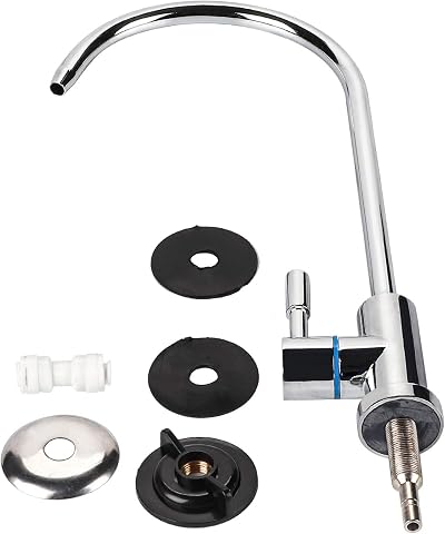 Duokon Lead-Free Chrome Swan Neck Water Filter Tap for RO Systems Kitchen Faucet