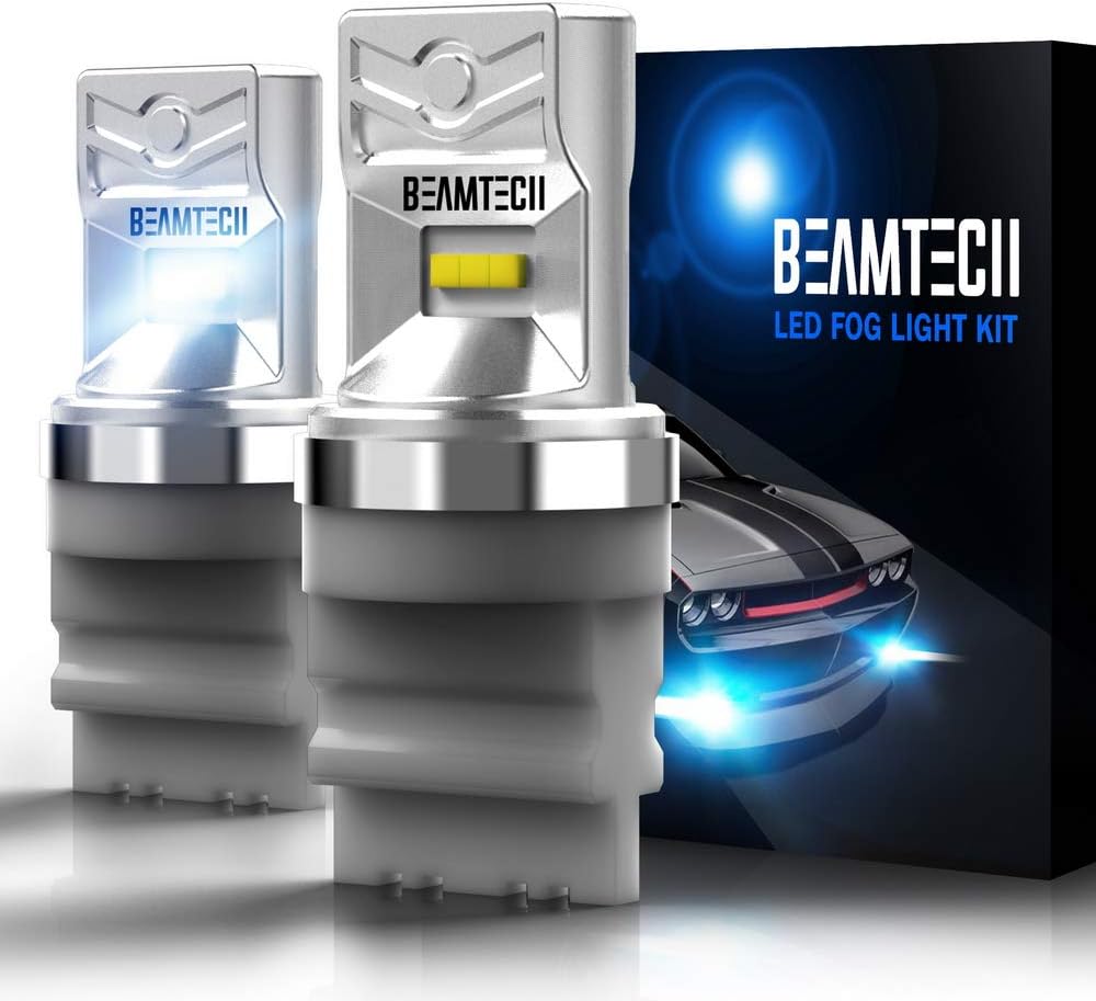 BEAMTECH 3156 LED Bulb, CSP Chips 6500K 800 Lumens P27W T25 Xenon White Extremely Super Bright Back-Up Brake Light