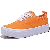 OPOEE White Boys and Girls Low Top Sports Shoes Lace up Canvas Children's Shoes Comfortable and Lightweight Skateboarding Shoes Toddler Shoes